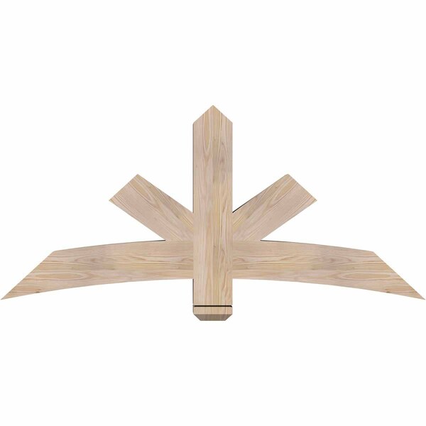 Ekena Millwork Alberta Smooth Timber Gable Bracket, Douglas Fir, 60"W x 27"H x 5 1/2"D x 5 1/2"F, 11/12 Pitch GBW060X27X0606ALB00SDF - main